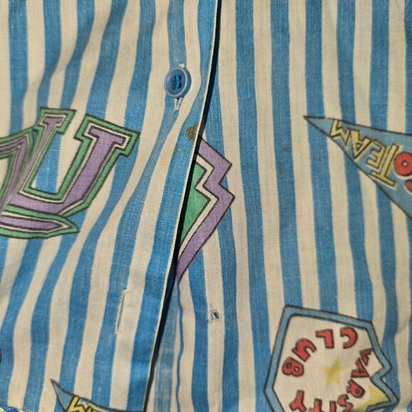 Vintage Fun Connections 80s Kids Short Sleeve Retro Button-Up Size 7 - Picture 3 of 12